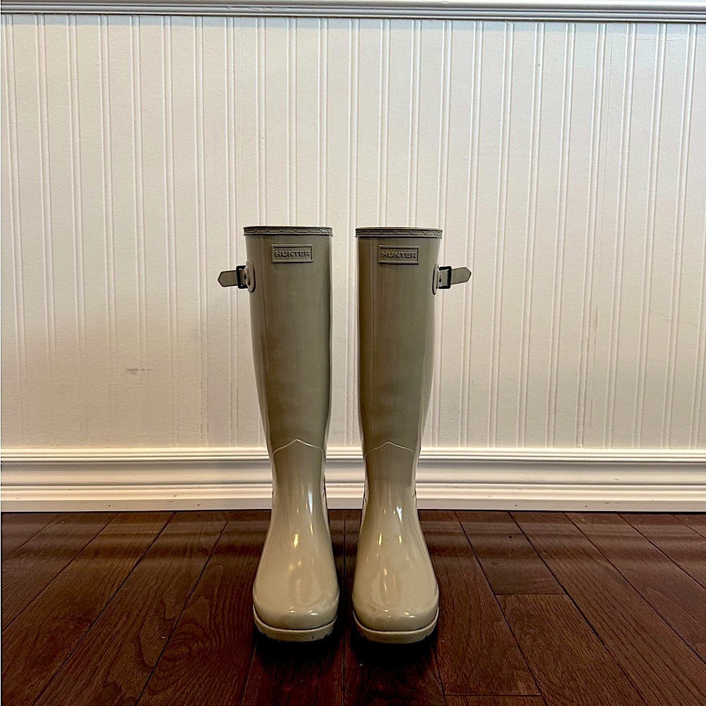 Hunter Women's Rain Boots - Beige Gray